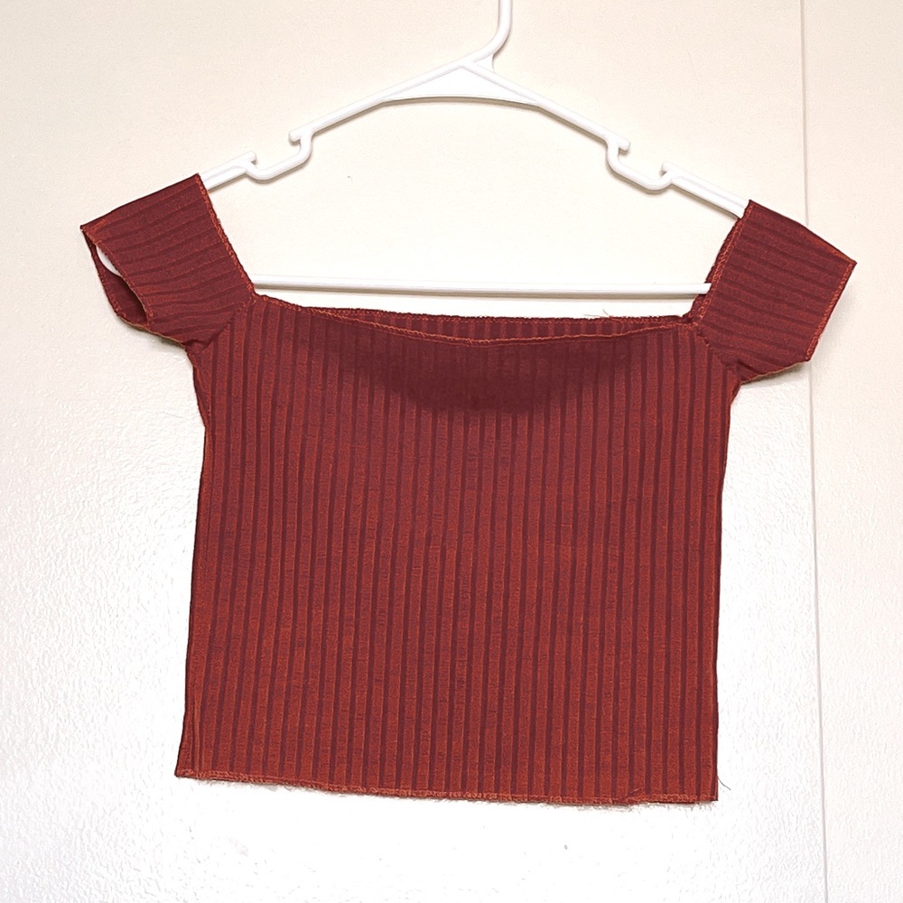Burgundy Body Crop Top